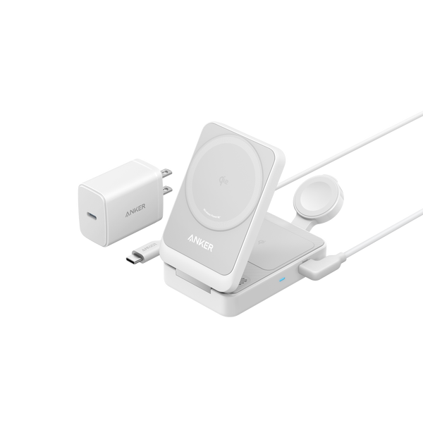 Refurbished Anker MagGo Wireless Charging Station (Foldable 3-in-1)