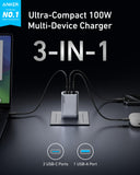 Anker charger with 3-IN-1 for multi-device power