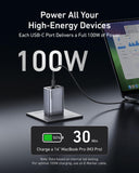 Anker Prime Charger (100W, 3 Ports, GaN) and  USB-C to USB-C Cable (240W, 6 ft)