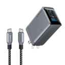 Anker Prime Charger (100W, 3 Ports, GaN) and Anker Prime USB-C to USB-C Cable (240W, Upcycled-Braided)