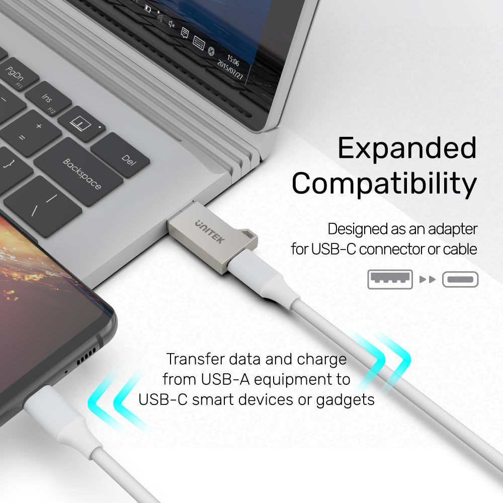 USB-A To USB-C Zinc Adapter