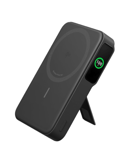 Anker power bank for wireless charging with screen for battery 100%