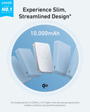 Anker sleek Qi2 power bank for 10000mAh slim streamlined charging