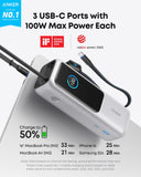 Bundle kit: Anker Laptop Power Bank (25K, 165W, Built-In and Retractable Cables) and Anker USB-C to USB-C Cable (6 ft, 240W, Upcycled-Braided)