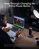 Anker Prime Power Bank with pass-through charging for livestream setup