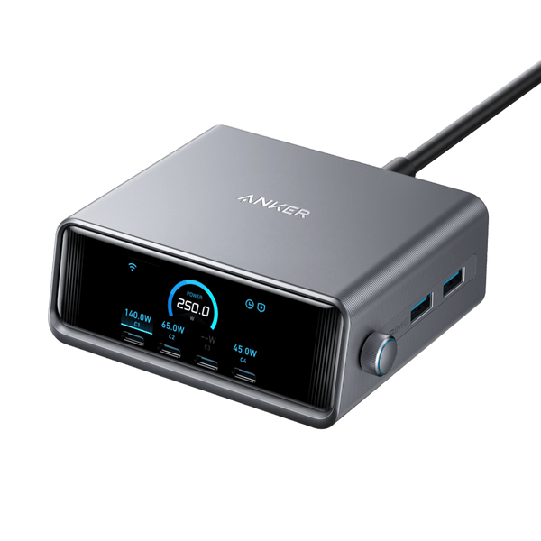 Anker with power display for fast charging