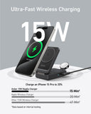 Refurbished Anker MagGo Wireless Charging Station (Foldable 3-in-1)