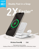 Anker wireless charging station with phone for double fast charging