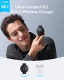 Anker compact charger with black band for Qi2