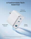 Anker charger with glossy surface and stylish shell texture for elegant design