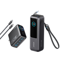 Anker Laptop Power Bank (25K, 165W, Built-In and Retractable Cables)