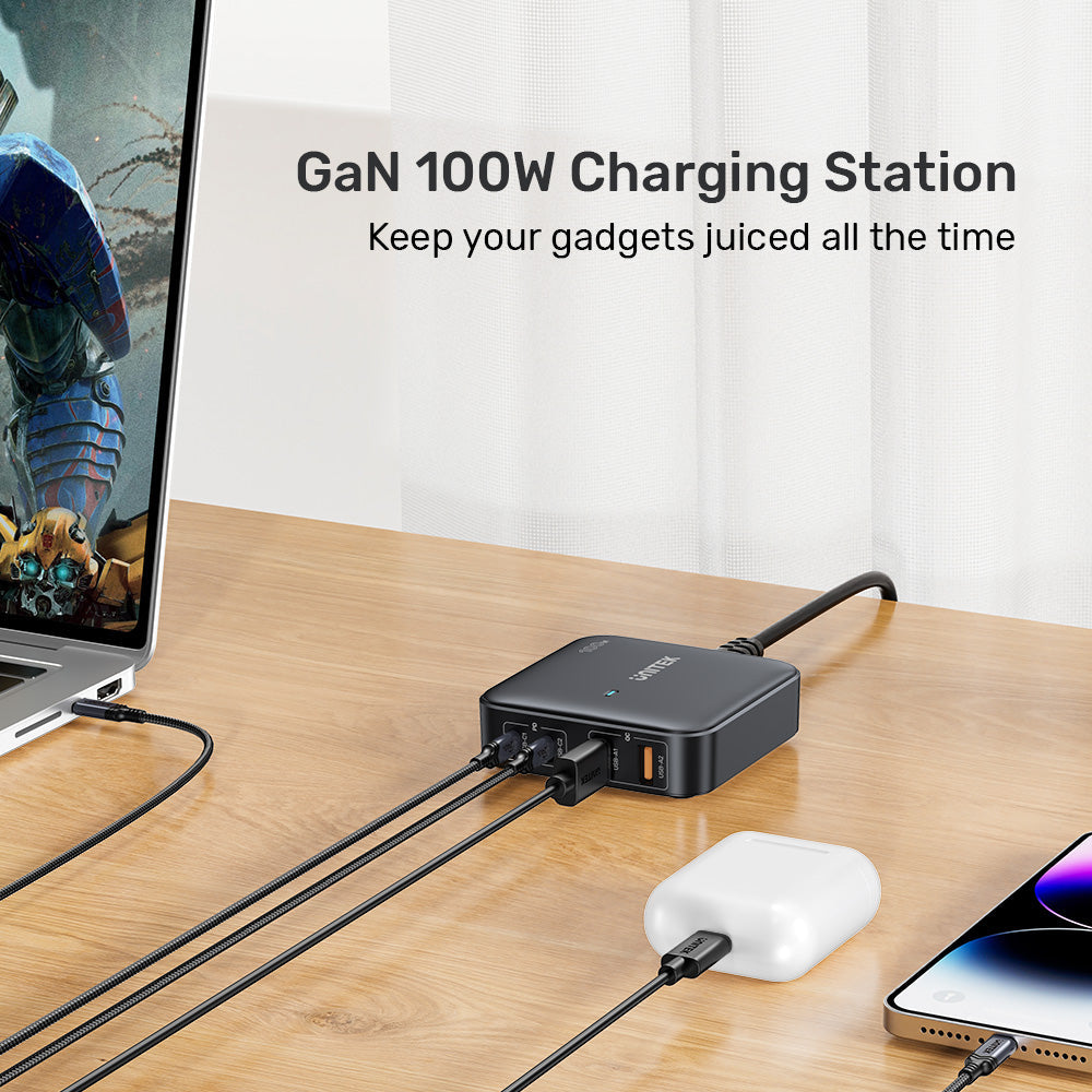 100W Desktop GaN Charging Station (Slightly Damaged Packaging Discount)