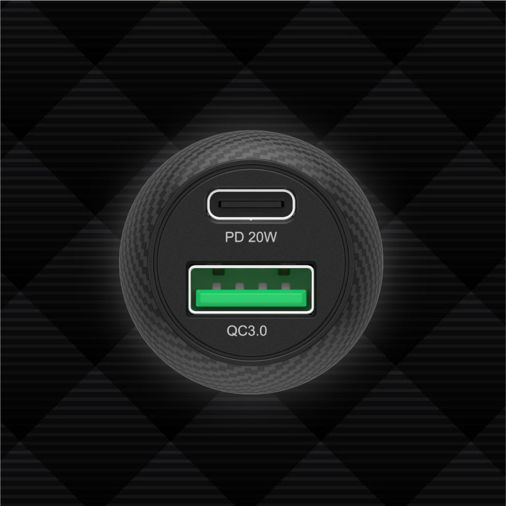 Powertrain Duo 38W Two Ports Car Charger with PD and QC