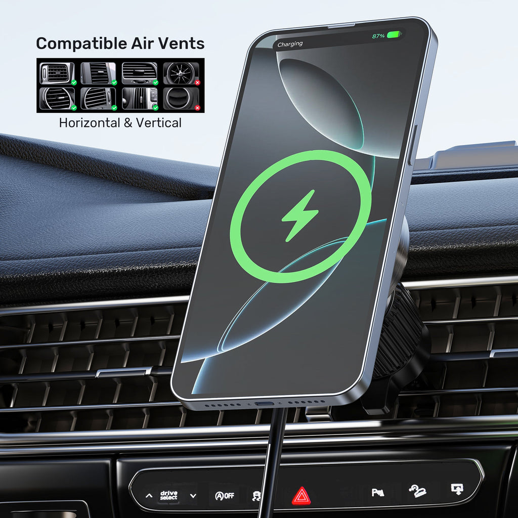 Qi2 Magnetic Wireless Car Charger
