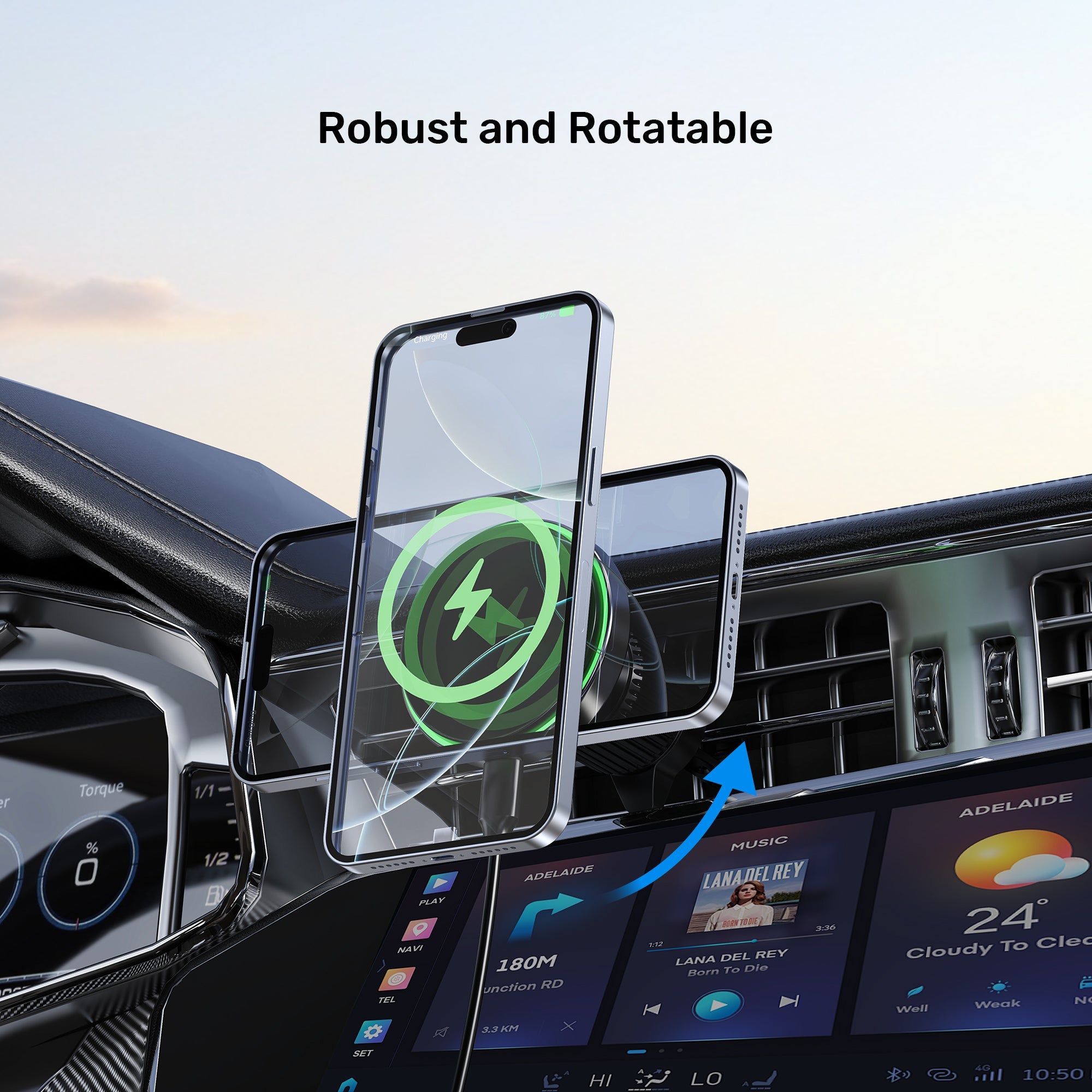 Qi2 Magnetic Wireless Car Charger