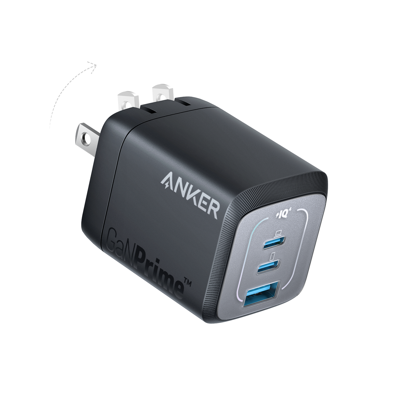 Anker GaNPrime charger with folding plug for fast charging
