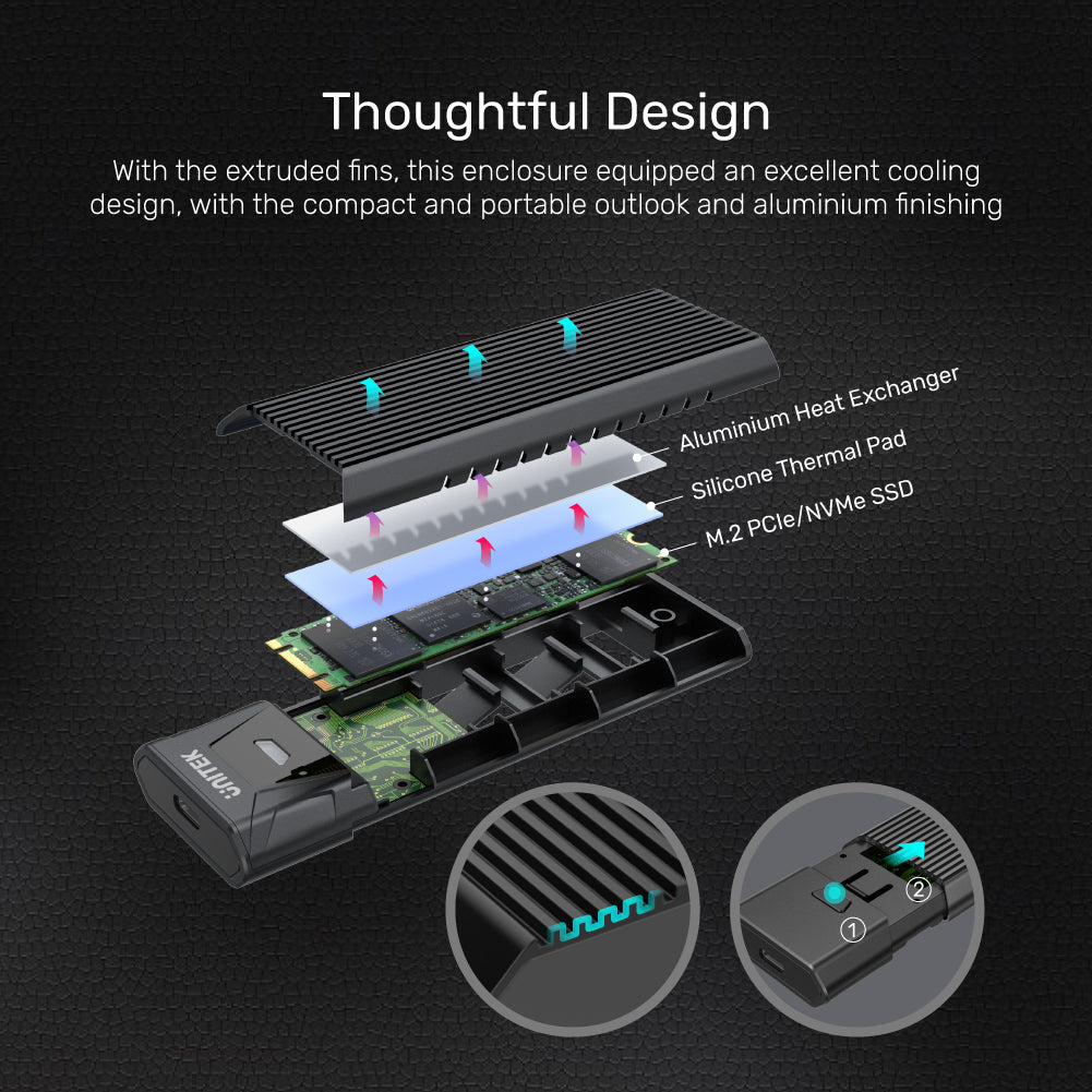 SolidForce PCIe/NVMe M.2 SSD Enclosure Lite
