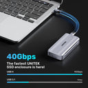 SolidForce Reefer TurboCool USB4 40Gbps M.2 SSD Enclosure with Cooling Fan