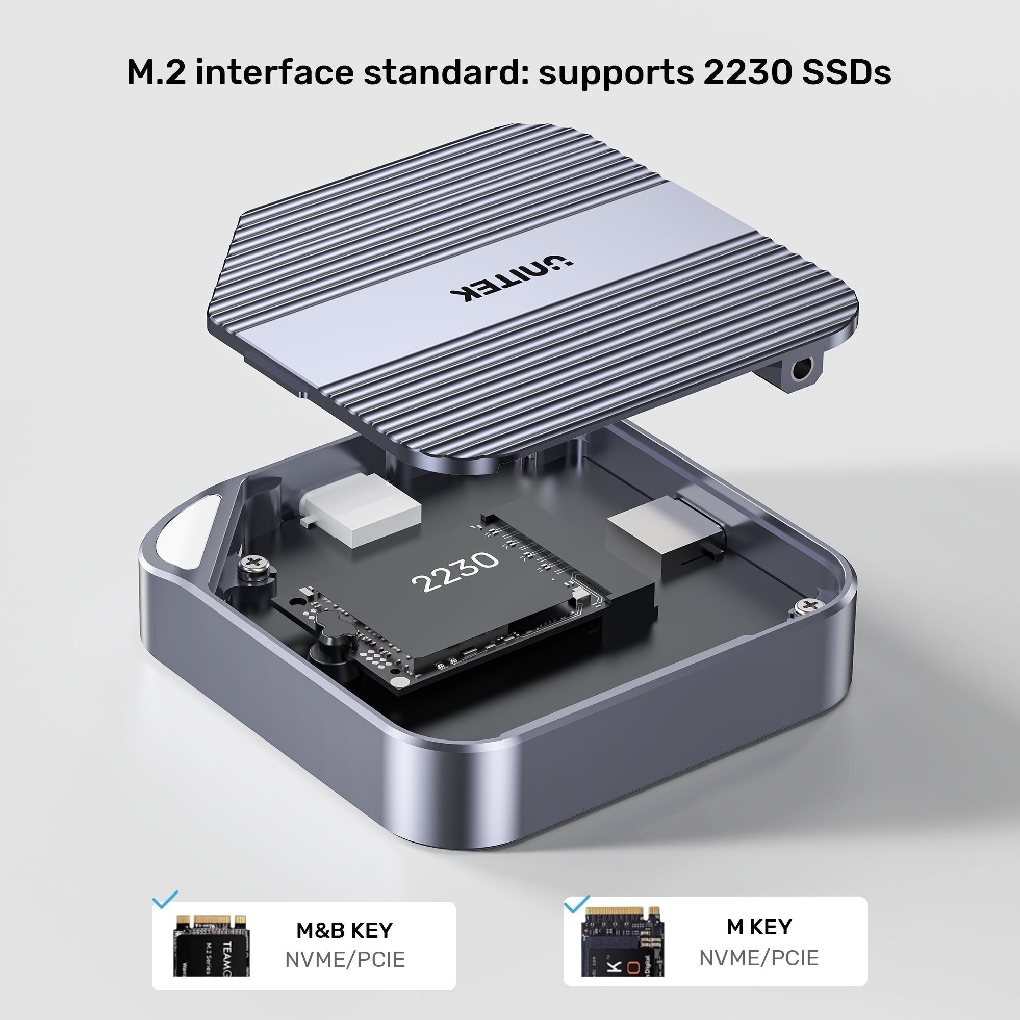 Magnetic M.2 2230 NVMe SSD Enclosure