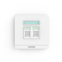 Dual RJ45 Ethernet Wall Plate