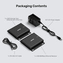 150M USB Extender Over Ethernet with 4-Port Hub