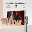 PD 100W USB-C Cable Dual 90 Degree
