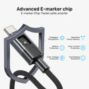 PD 60W USB-C Charging Cable with LED Display