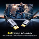 Gaming 8K@120Hz DisplayPort 2.1 Cable