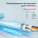 Network Cable Cat-6A S/FTP RJ45 Ethernet Cable in 305M LSZH- Blue