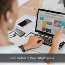 uHUB O8+ 8-in-1 USB-C Dual Display Hub with USB 5Gbps and PD 100W Charging