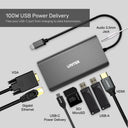 uHUB O8+ 8-in-1 USB-C Dual Display Hub with USB 5Gbps and PD 100W Charging