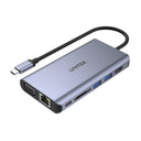 uHUB O8+ 8-in-1 USB-C Dual Display Hub with USB 5Gbps and PD 100W Charging
