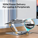 Laptop Stand with Detachable USB-C Hub