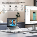 USB-C Foldable Laptop Stand with Docking Station