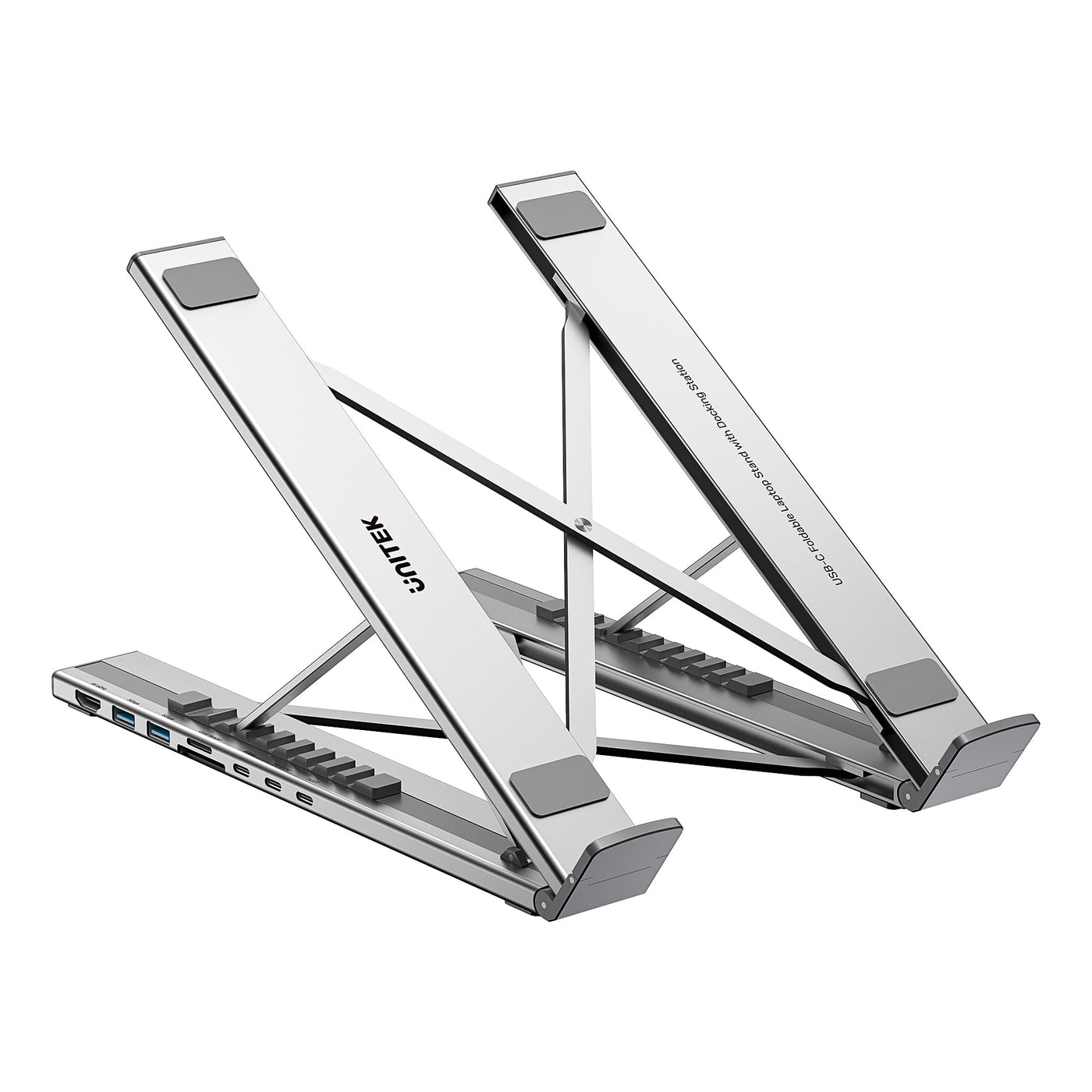 USB-C Foldable Laptop Stand with Docking Station