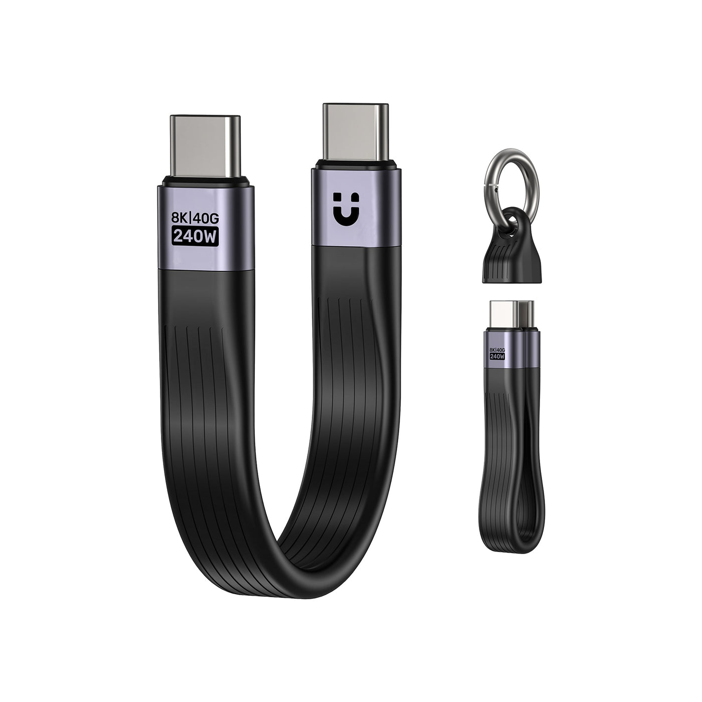 Full-Featured USB4 Keychain Cable with 240W PD