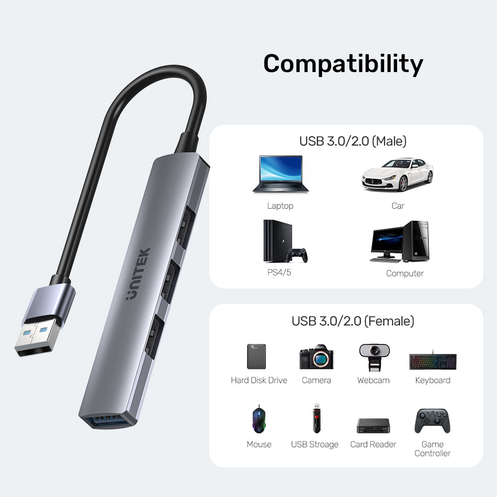 4-in-1 USB-A Hub