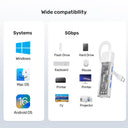 Bi-Directional Hub with Detachable Cable