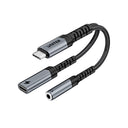 USB-C to 3.5mm Audio and PD Charging Adapter