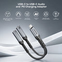 USB-C to USB-C Audio and PD Charging Adapter