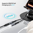 USB-C to USB-C Audio and PD Charging Adapter