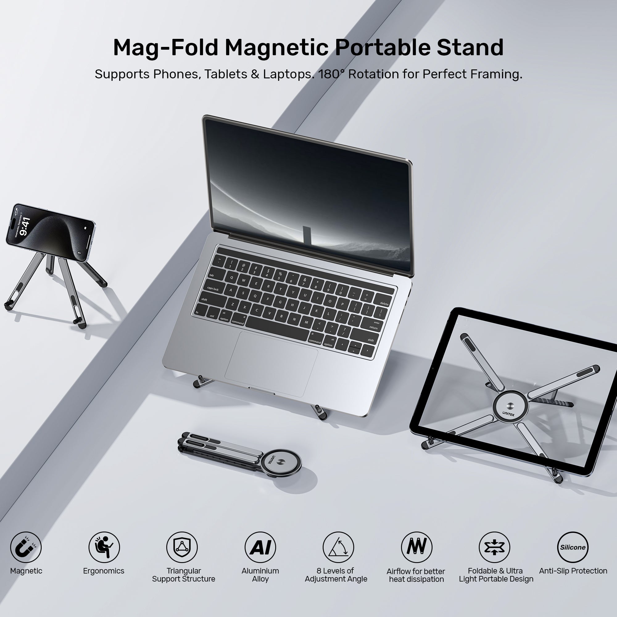 Mag-Fold Magnetic Portable Stand
