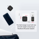 TRAVEL TRI GaN 3 Ports 66W Charger with USB PD and QC 3.0 in Black (Travel Charger)