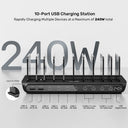 uCharge 240W 10-Port USB Smart Charging Station