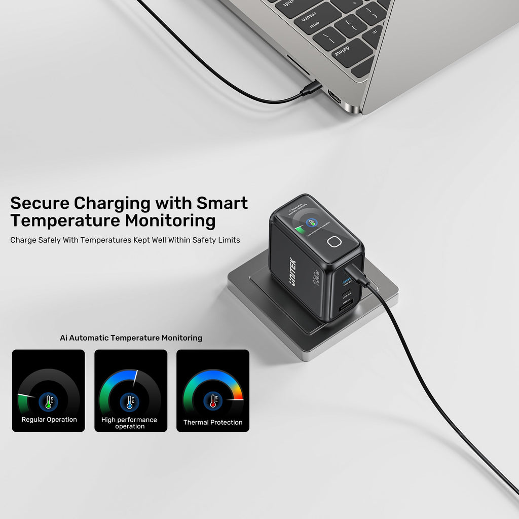 Rexo 100W 4-Port GaN Charger with Smart Display