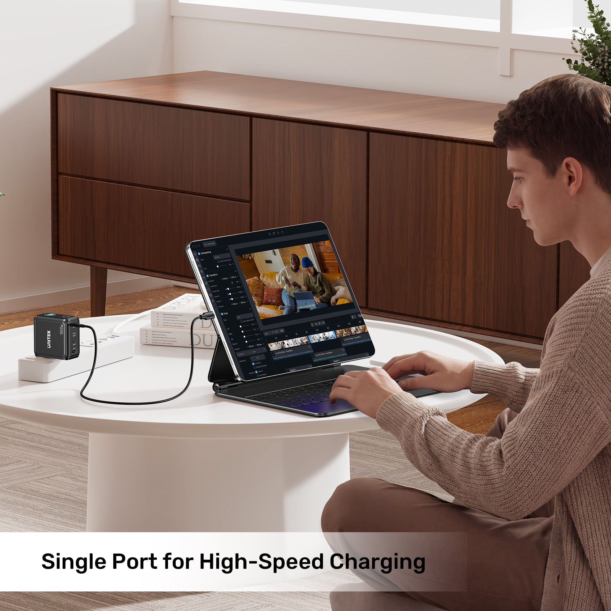 Rexo 100W 4-Port GaN Charger with Smart Display