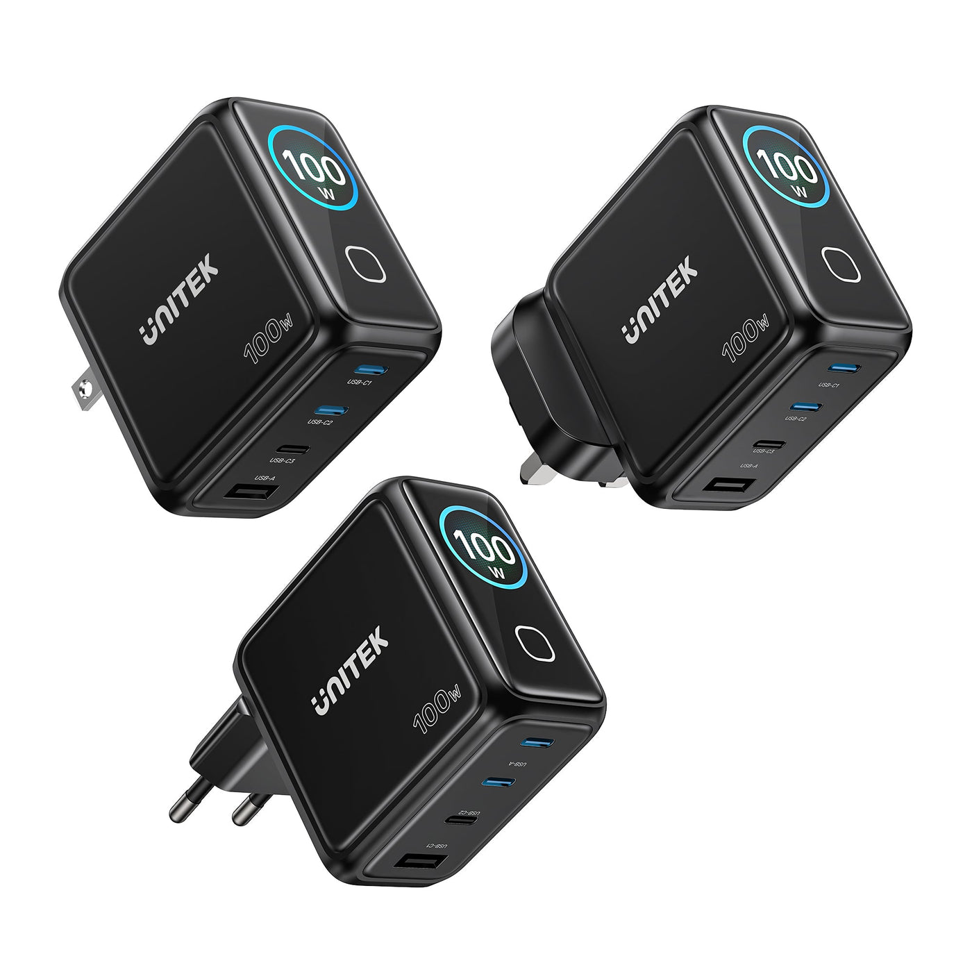 Rexo 100W 4-Port GaN Charger with Smart Display
