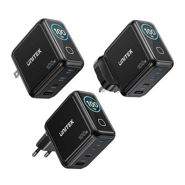 Rexo 100W 4-Port GaN Charger with Smart Display