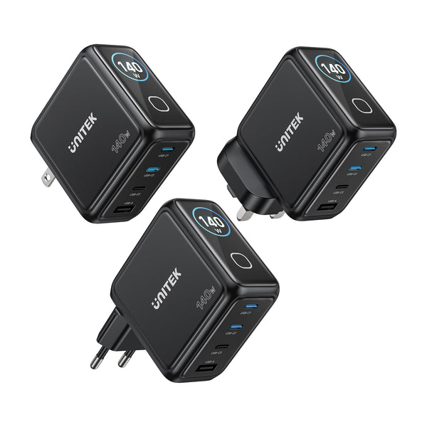 Rexo 140W 4-Port GaN Charger with Smart Display