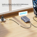 SolidForce 20Gbps Dual Bay RAID M.2 SSD Enclosure